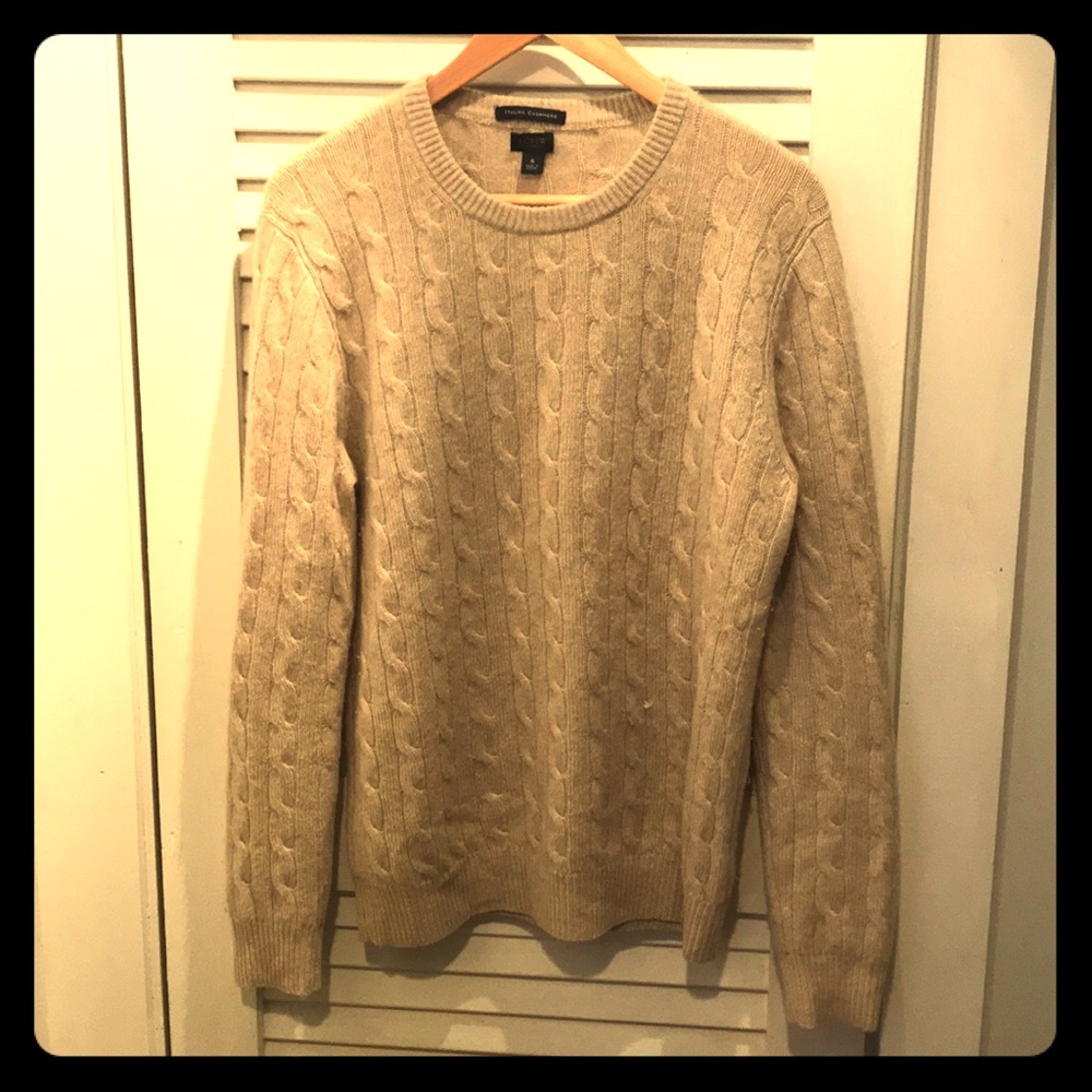 J. Crew Italian Cashmere cable knit sweater.